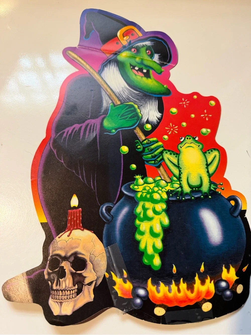 Vintage Witch with Cauldron Die Cut